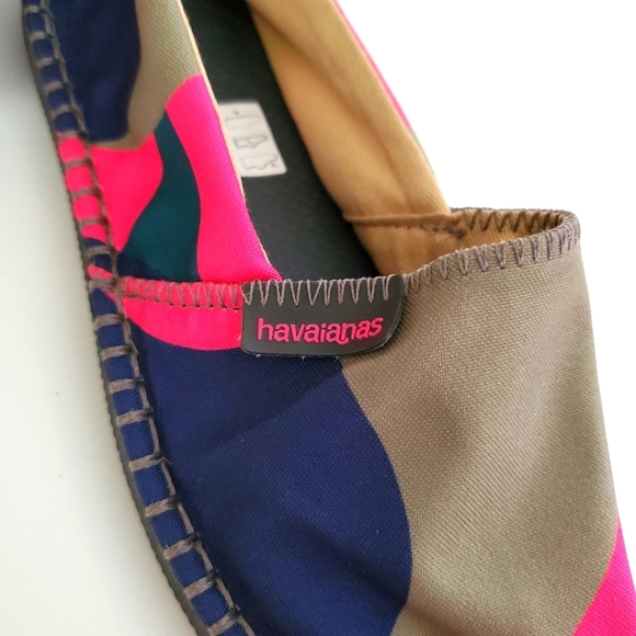 Havaianas Canvas Slip-On Shoes Flats Size 6 Multicolor Lightweight Espadrille - Picture 12 of 16